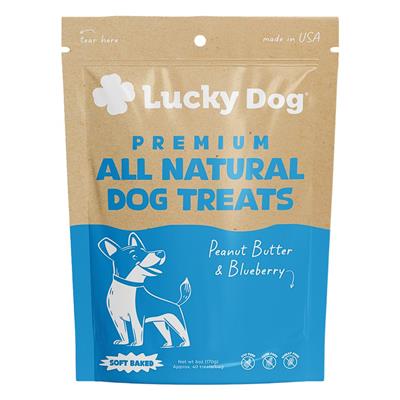 Lucky Dog Soft Baked Premium Dog Treats 6oz - Peanut Butter & Blueberry