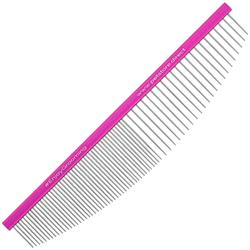 6.5" 50/50 Pink Half-Moon Comb by PetStore.Direct