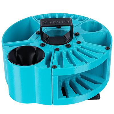 Houndabout Round Tool Caddy Cyan by Vanity Fur