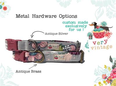 Mushroom Kisses – Pink Mushroom Dog Collar | Handmade Organic Cotton Collar | Adjustable Dog Collar | Cottagecore Pet Collars & Leashes