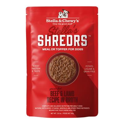Stella & Chewys Dog Stella's Shredrs Beef & Lamb Recipe In Broth 2.8oz. (Case of 24)