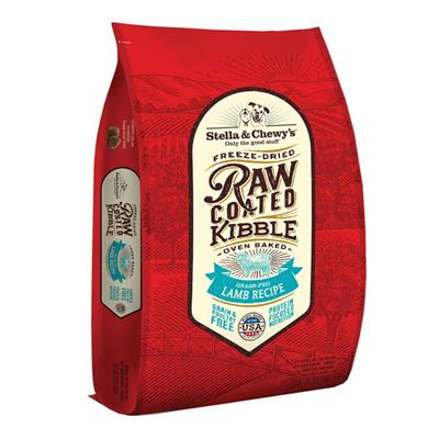 Stella & Chewys Dog Kibble - Raw Coated Grass Fed Lamb Recipe 22Lbs