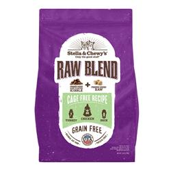 Stella & Chewys Cat Kibble - Raw Blend Cage -Free Poultry Recipe 10Lbs