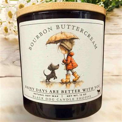 Rainy days are Better with You -  Bourbon Butterscotch Double Wick Candle