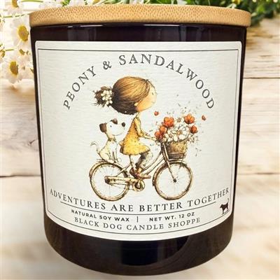 Adventures are Better Together - Double Wick Peony & Sandalwood Candle