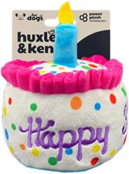 H&K Power Plush Dog Happy Barkday Cake Large Squeak Crinkle