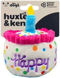 H&K Power Plush Dog Happy Barkday Cake Small Squeak Crinkle