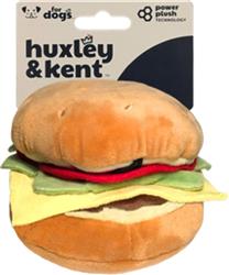 H&K Power Plush Dog Hamburger Large Squeak Crinkle
