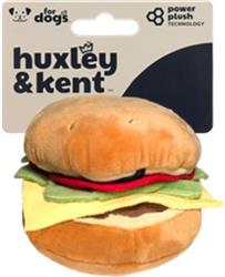 H&K Power Plush Dog Hamburger Small Squeak Crinkle