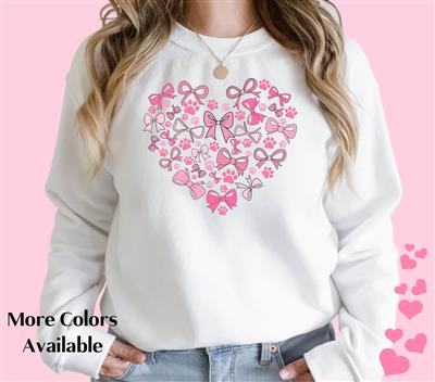 Valentine,  Sweatshirt | Valentines Day Shirt | Crewneck | People Shirt - BOW & PAW HEART