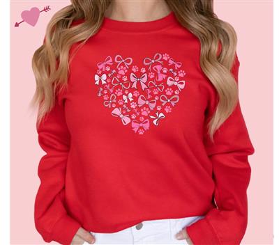 Valentine,  Sweatshirt | Valentines Day Shirt | Crewneck | People Shirt - BOW & PAW HEART
