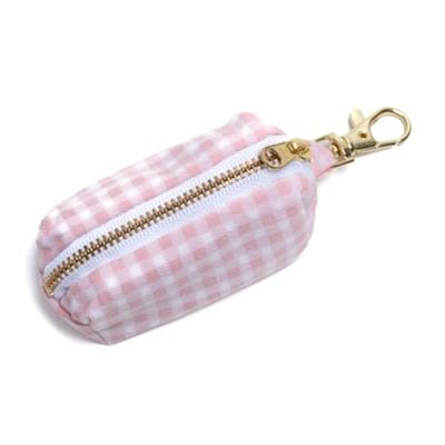 Dog Waste Bag Holders - Baby Pink Gingham