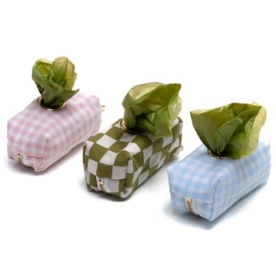 Dog Waste Bag Holders - Baby Blue Gingham
