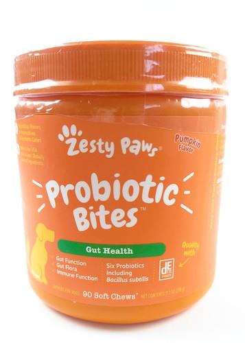 Zesty Paws Probiotic Bites Soft Chews – Pumpkin Flavor (90 ct)