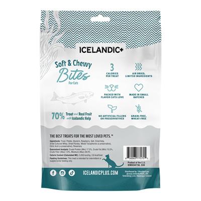 Icelandic Cat Trout & Raspberry Soft & Chewy Bites 1.8oz.