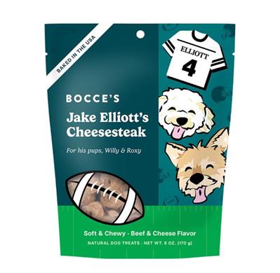 Bocce's Bakery Dog NFLPA Jake Elliot's Cheesesteak Soft & Chewy Treats 6oz.