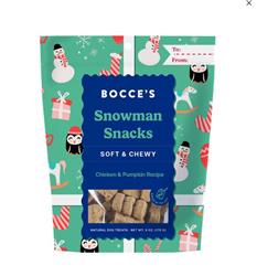 Bocce's Bakery Dog Soft & Chewy Snowman Snacks 6oz.