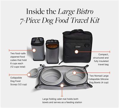 Bistro Box Dog Food Travel Kit - Small Graphite