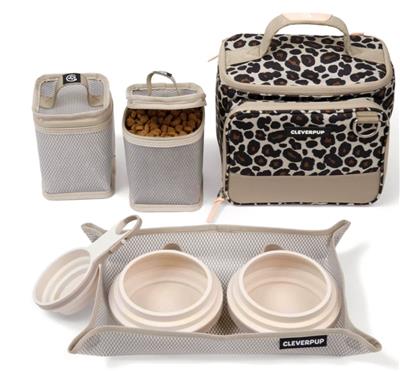 Bistro Box Dog Food Travel Kit - Small - Leopard