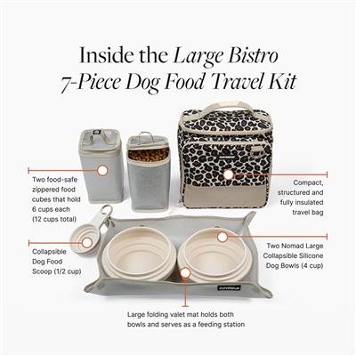Bistro Box Dog Food Travel Kit - Large - Leopard