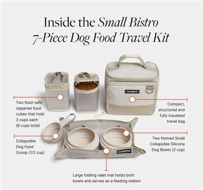 Bistro Box Dog Food Travel Kit - Small - Sand