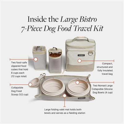 Bistro Box Dog Food Travel Kit - Large - Sand