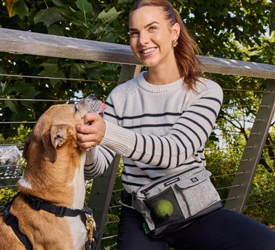 Dog Walk & Train Sling - Heather Grey