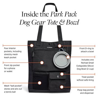 Park Pack Dog Gear Tote - Graphite