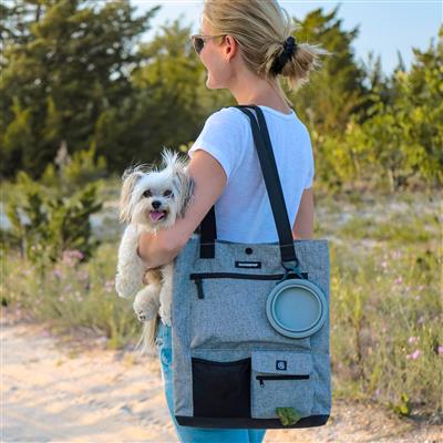 Park Pack Dog Gear Tote - Heather Grey