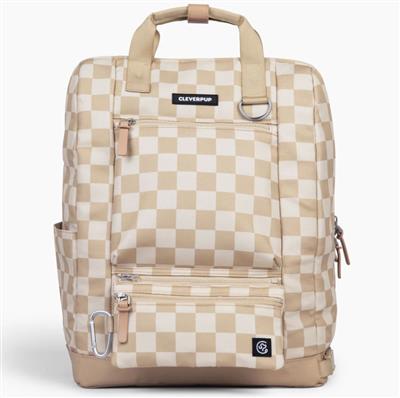 Porter Dog Gear Backpack - Tan Checkerboard