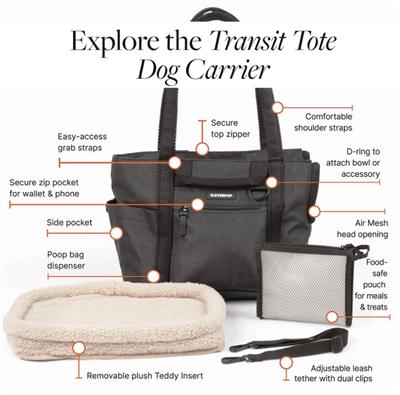 Transit Dog Carrier Tote - Small - Graphite