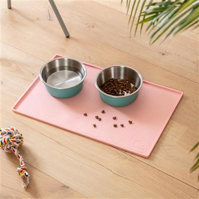 Silicone Mess Free Blush Pink Pet Placemat
