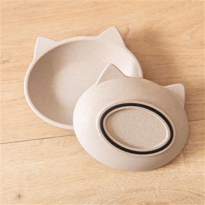 Nico Two Pack Cat Dish - Tan
