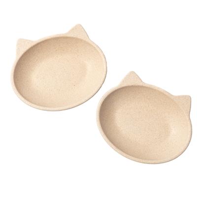 Nico Two Pack Cat Dish - Tan