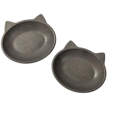 Nico Two Pack Cat Dish - Light Grey