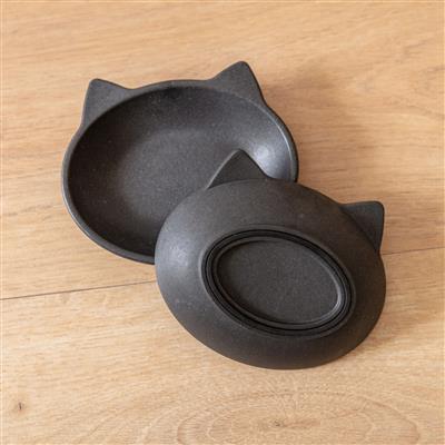 Nico Two Pack Cat Dish - Dark Grey