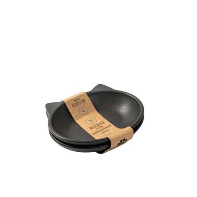 Nico Two Pack Cat Dish - Dark Grey