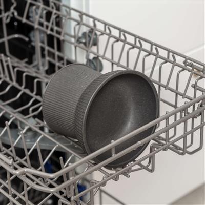 Albie Fluted Bamboo Cat Bowl - Light Grey