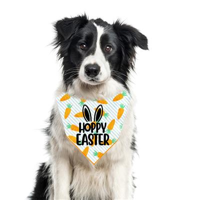 Hoppy Easter Dog Bandana, Bunny, Carrots