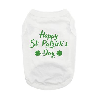 Happy St. Patrick's Day Dog Shirt - White