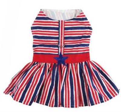 Patriotic Dog Dress with Matching Leash
