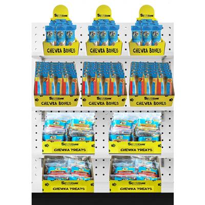Chewka Dog Bones & Treats Planogram - 2 Foot - 4 Shelf