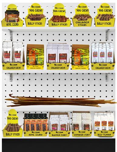 Dog Stick Chews Planogram - 4 Foot - 4 Shelf