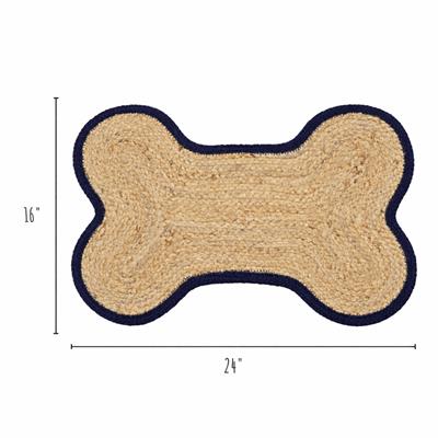 Loxley Pet Placemat - Navy Blue Edge