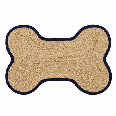Loxley Pet Placemat - Navy Blue Edge
