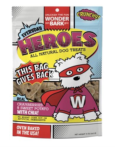 Heroes Dog Treats – Cranberry & Sweet Potato, All-Natural, Small-Batch, USA Made