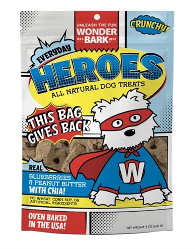 Heroes Dog Treats – Blueberry & Peanut Butter, All-Natural, Small-Batch, USA Made
