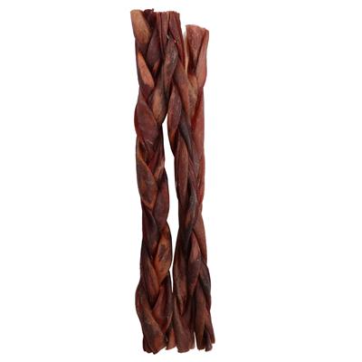 12" Braided Bully Stick - Premium Natural Dog Chews — Bulk Wholesale for Retailers - Grass Fed Beef Pizzle