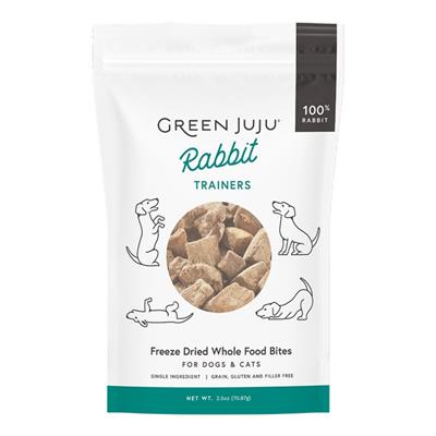 Green Juju Dog & Cat Freeze-Dried Grain Free Rabbit Trainers 2.5oz.