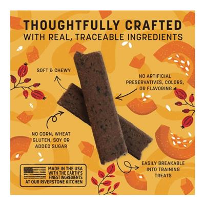 Earth Animal Dog Wisdom Air - Dried Jerky Pumpkin Spice Recipe 4oz.